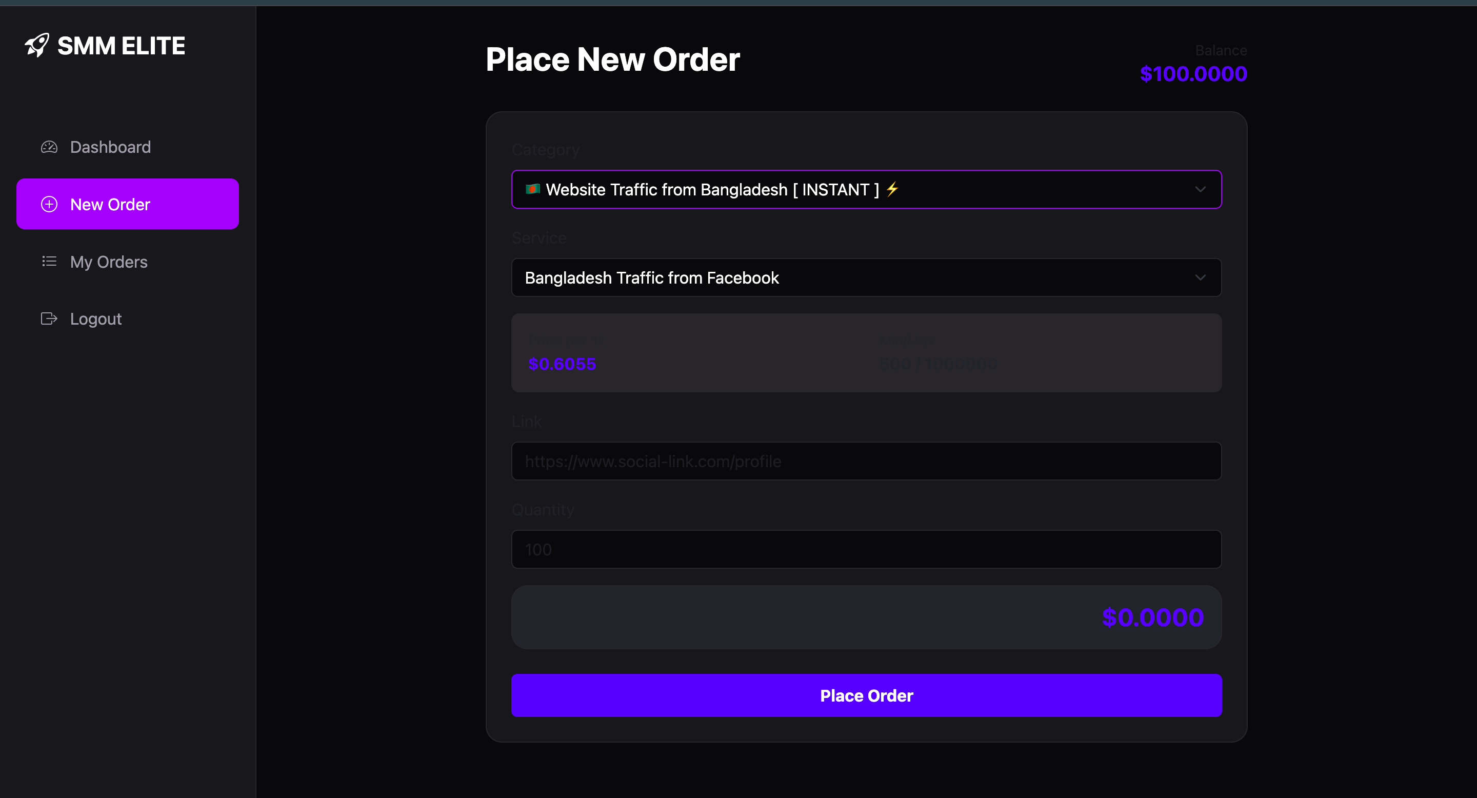 SMM Elite - Automated Digital Service Marketplace